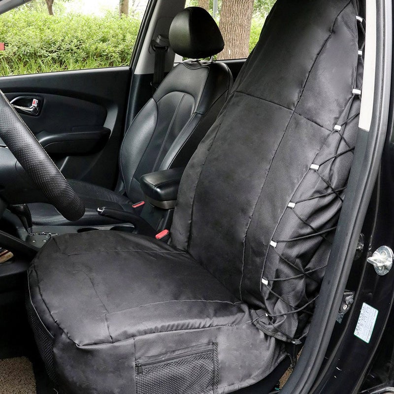 TIROL Front Car Seat Covers Waterproof Bucket Seat Cover Universal Heavy Duty High Back Seat Covers for Semi Truck  Cars  Trucks  for Jeep  Van  SUV  Pickup 1 Pack - Image 2